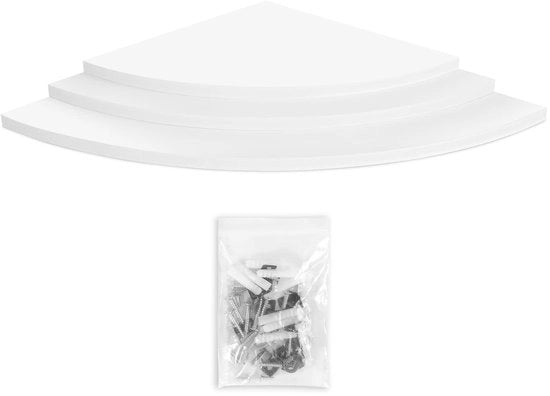 Pannello di supporto per muro - 3 pezzi - Pannello di sostegno in legno galleggiante - Spazio di archiviazione pratica - Adatto per ufficio/casa/bagno - PVC di alta qualità - Pannello di sostegno per muro