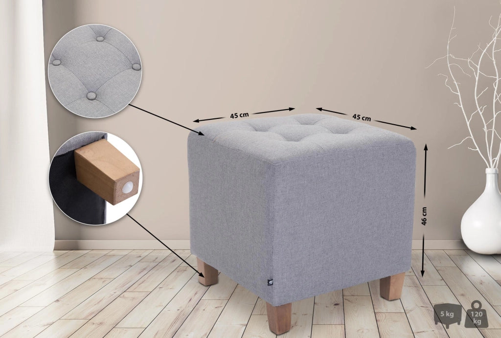 Pouf divano PHARAO grigio chiaro