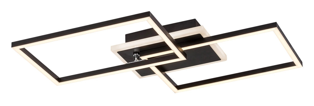 Plafoniera LED Rabalux Athelstan 40W nero opaco 50cm