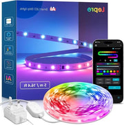 Led strip 5 m con app di controllo MagicColor e sincronizzazione musicale - Compatibile con Alexa e Google Assistant