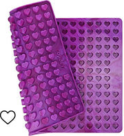 Mini forma a cuore (1,5 cm) di silicone per biscotti per cani e truffe, forma a cuore, forma a pralina, forma a cioccolato, rivestimento antiaderente e sicuro per alimenti (BPA-free)
