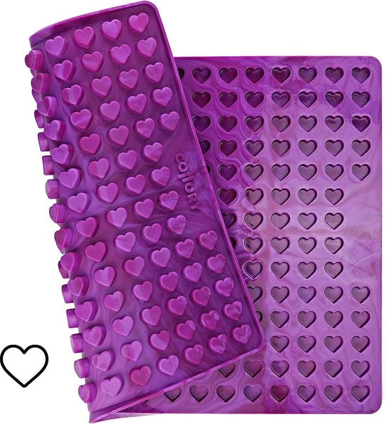 Mini forma a cuore (1,5 cm) di silicone per biscotti per cani e truffe, forma a cuore, forma a pralina, forma a cioccolato, rivestimento antiaderente e sicuro per alimenti (BPA-free)