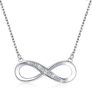 Collana infinità con zirkonia - Collana regolabile per donne con amore e infinità - Regali per donne, ragazze, madre - Gioielli per donne