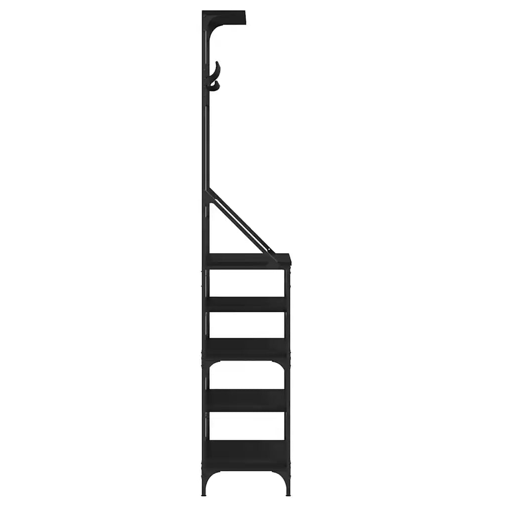 Appendiabiti con Porta Scarpe Nero 70x34x184 cm CFW2771304