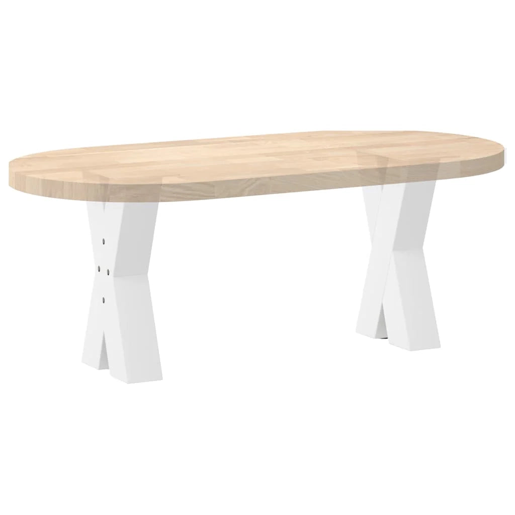 Set di 2 gambe regolabili per tavolino da caffè a forma di X 28 x 42-43 cm per stile decorativo moderno acciaio bianco 02_0057221