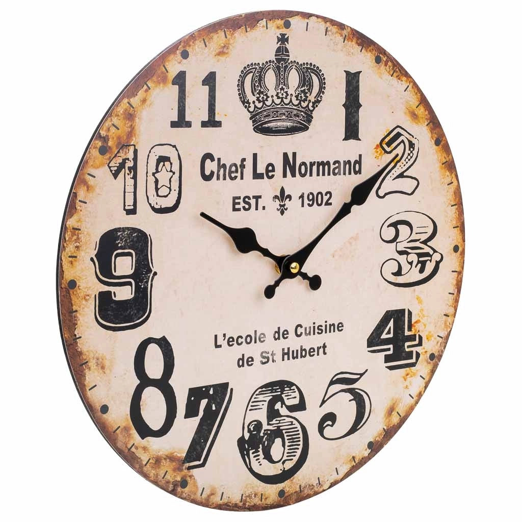 Orologio da parete in legno marrone d34x2h