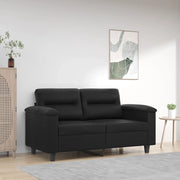 Divano a 2 Posti-Sofa 2 Posti Nero 120 cm in Similpelle 551066