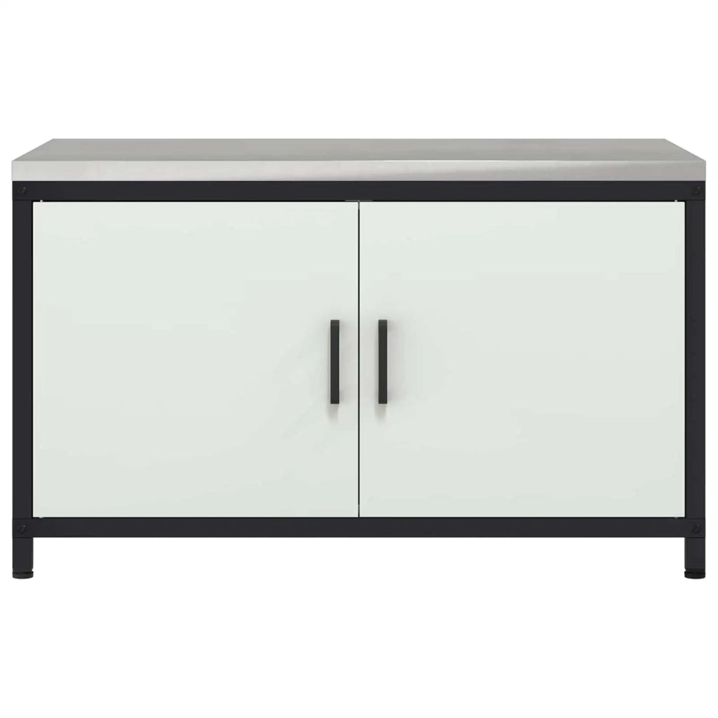 Stoccaggio in cucina con porta Bianco 90 x 50 x 53 cm Acciaio 874997