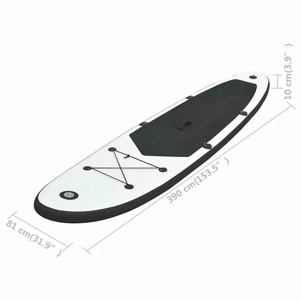 Set Tavola Gonfiabile da SUP Nero e Bianco 92730