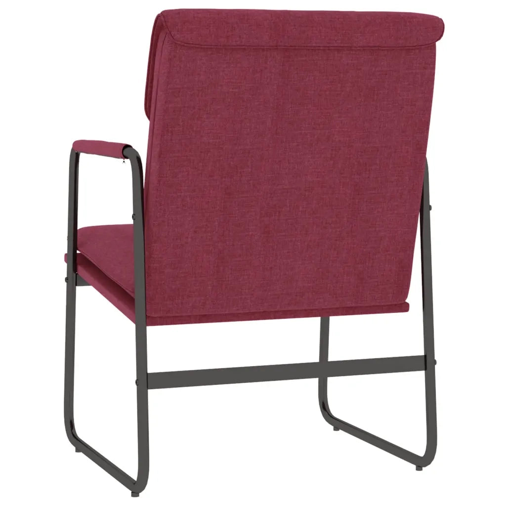 Sedia Lounge Rosso Vino 55x64x80 cm in Tessuto cod mxl 14873