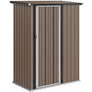 Casetta da giardino in acciaio ¨C zephmum ¨C 142x86x189 cm, marrone