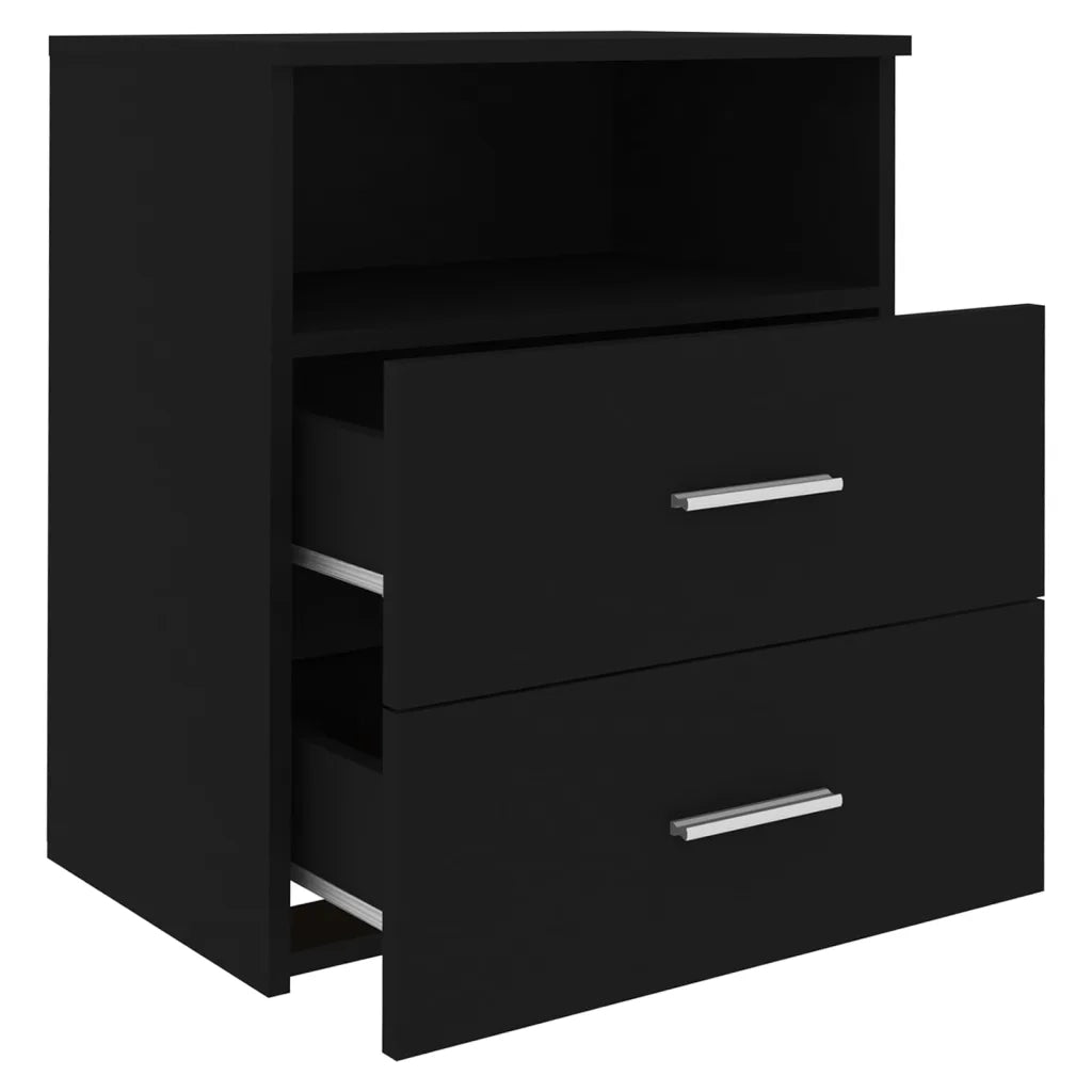 Comodini 2 pz Nero 50x32x60 cm cod mxl 30988