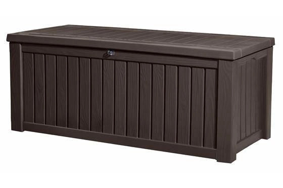 Keter Rockwood Deck Box Armadietto portaoggetti Rettangolare Marrone