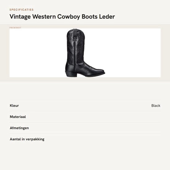 Stivali da Cowboy di Alta Qualità - Vintage Western con Cappotto in Gomma - Design Retro - Comodi e Soffici - Modello Slip-On - Stivali da Cowboy con Cinturino