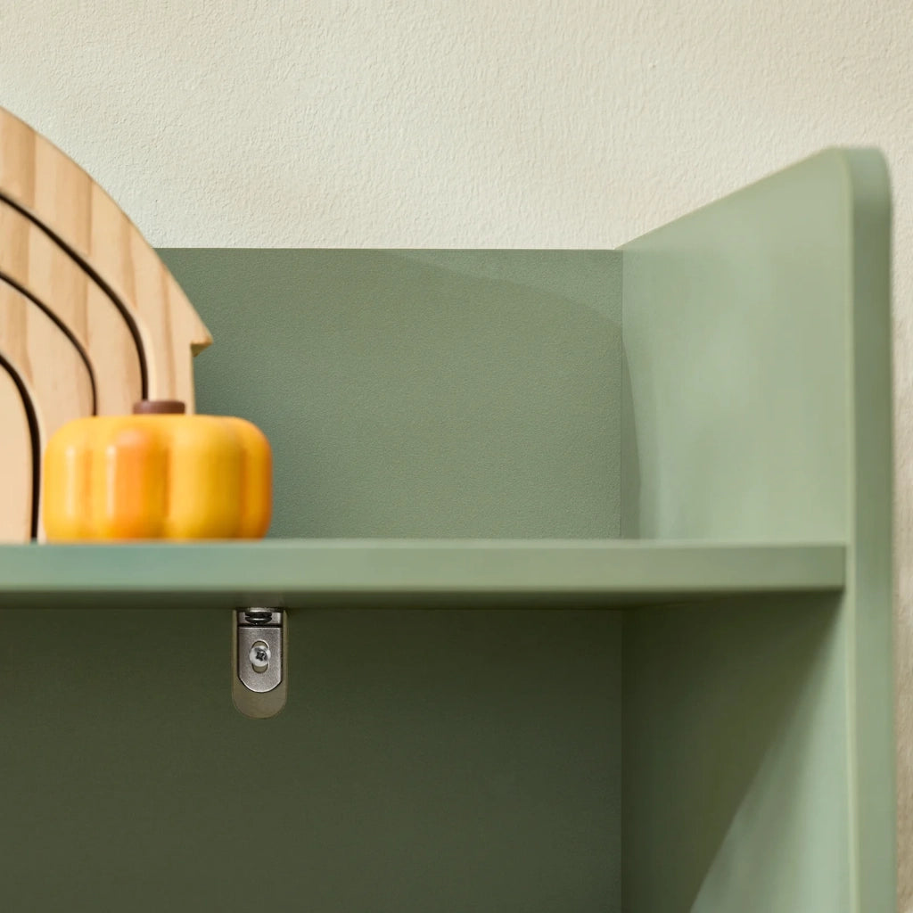 SoBuy Libreria Montessoriana per Bambini - Scaffale Portagiochi con 5 Scomparti Aperti - Libreria da Terra per Cameretta Verde 80x34x104 cm KMB55-K-GR