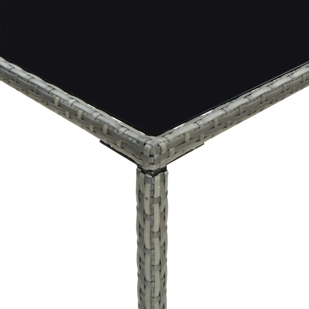 Set da Bar da Giardino 5 pz con Cuscini in Polyrattan Grigio cod mxl 31324