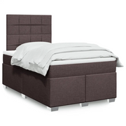vidaXL Giroletto a Molle con Materasso Marrone Scuro 120x190cm Tessuto