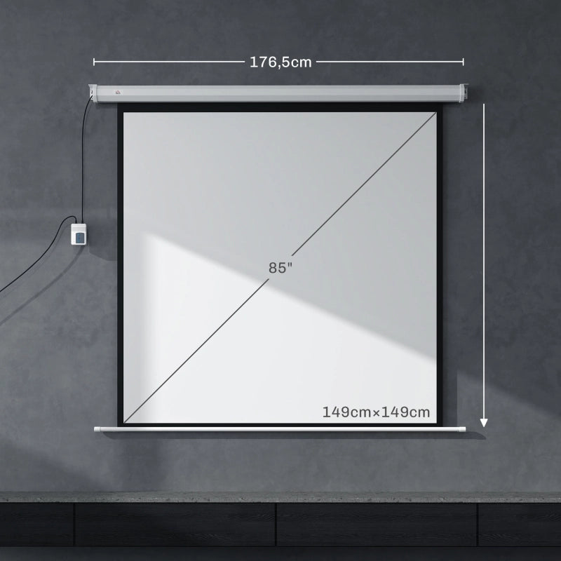 SCHERMO Proiezione motorizzato 176,5x176,5 cm 85" 1:1 Bianco