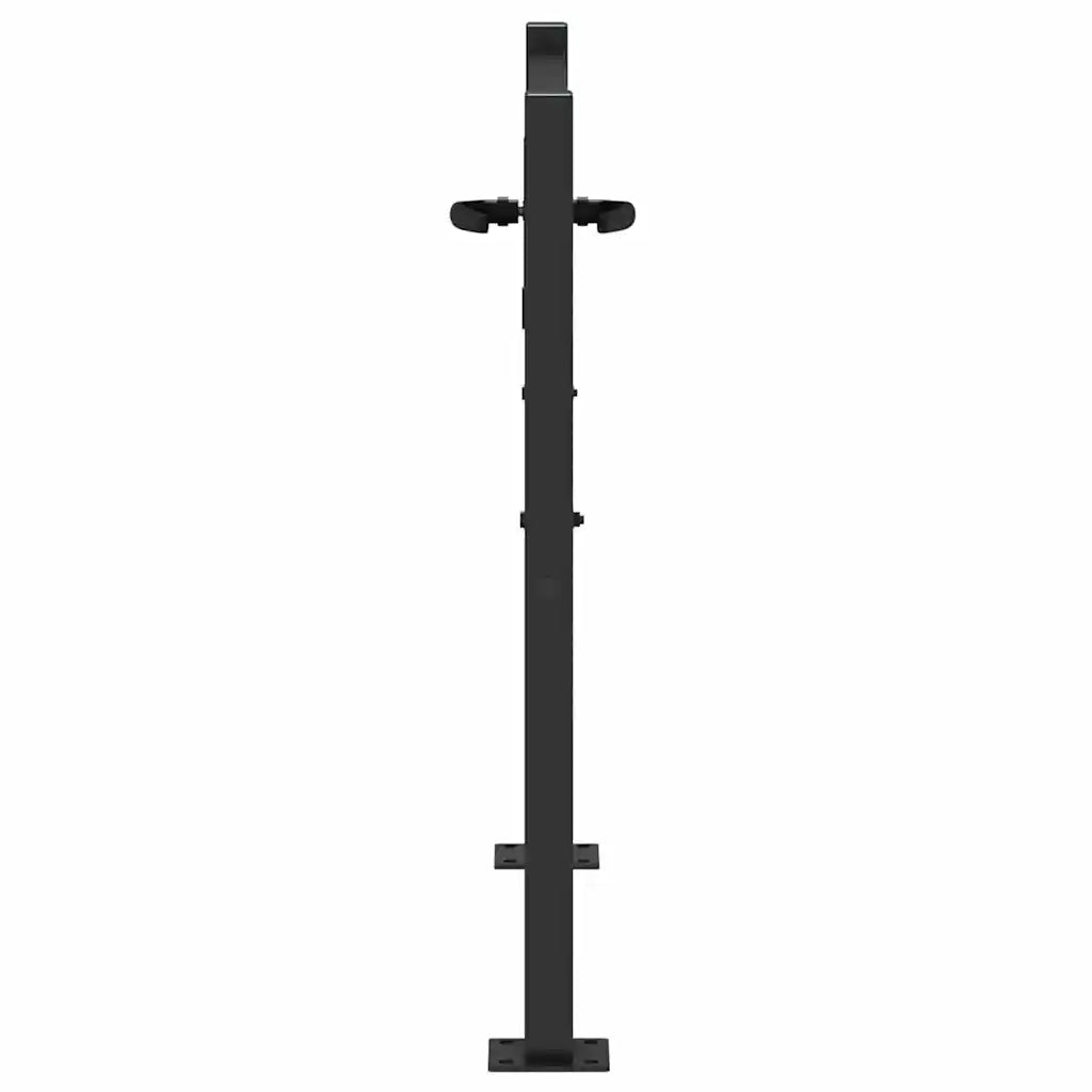 vidaXL Cancello da giardino con blocco Nero 105 x 100 cm