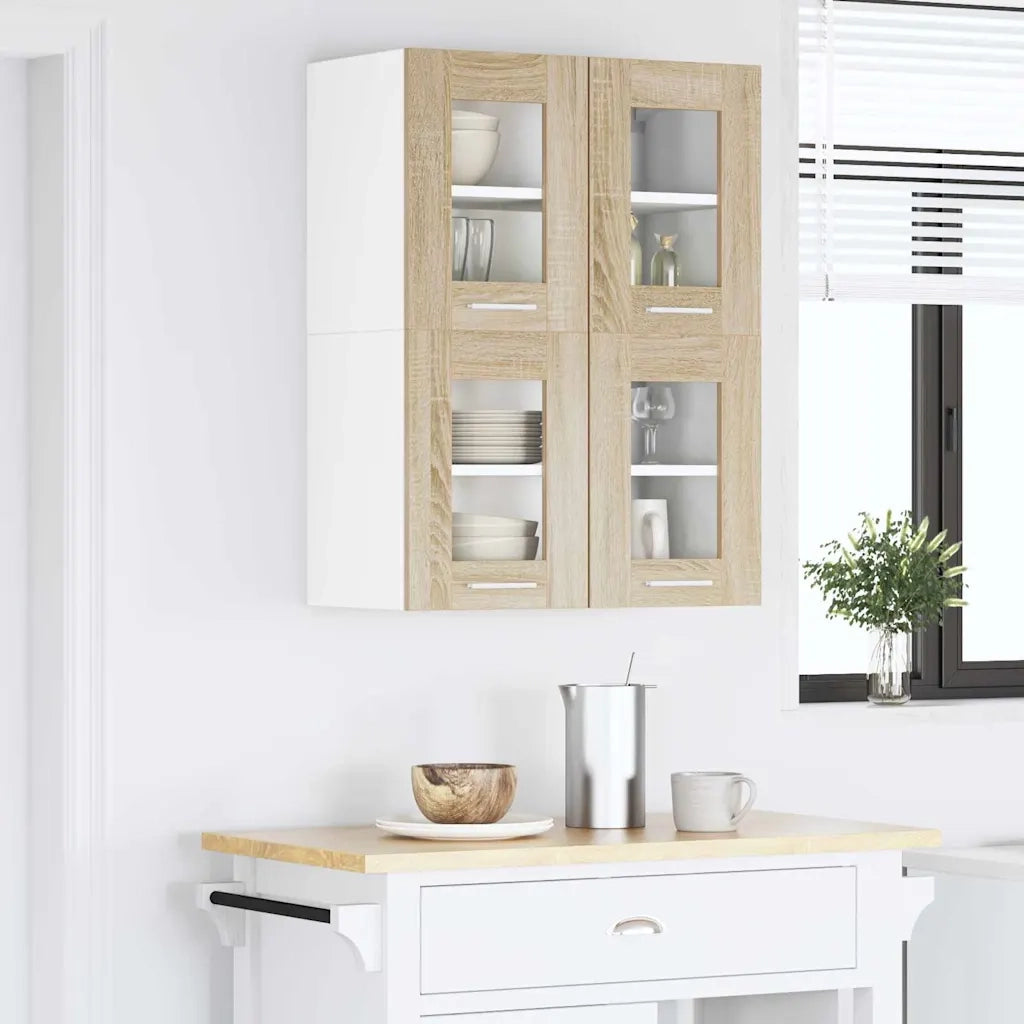 Armadio pensile con porta 2 pcs Rovere Sonoma 60 x 31 x 40 cm