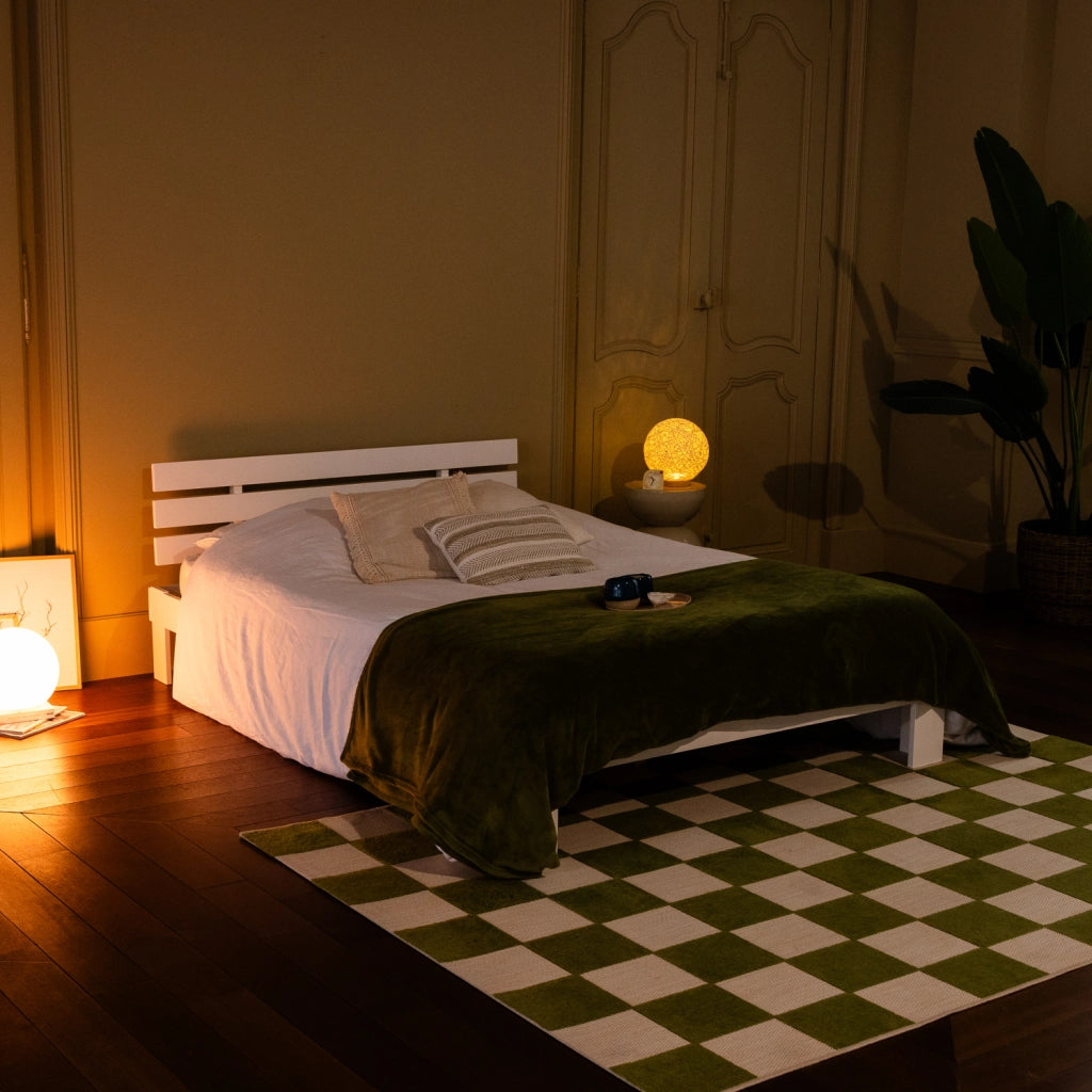 Letto in legno con testata 160x200cm bianco FINN