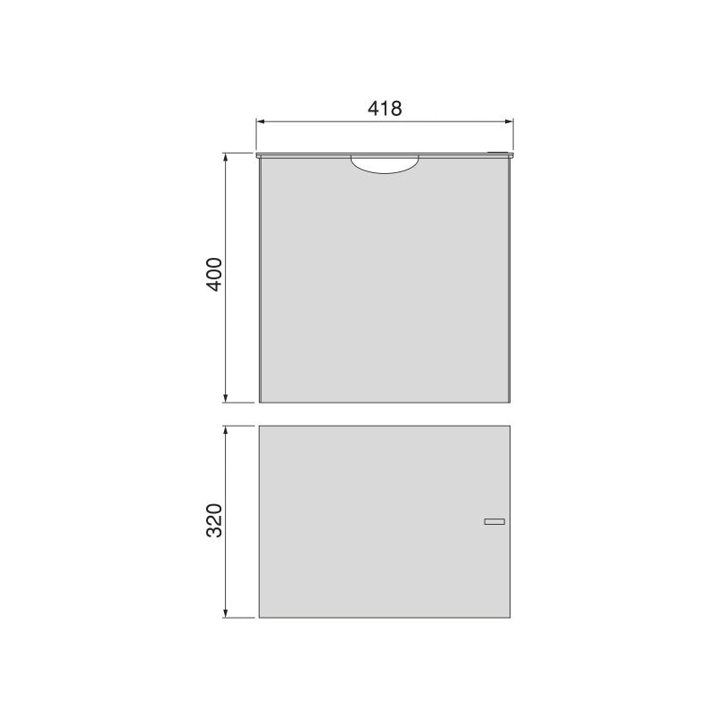 Cassetto organizzatore per armadi e cabine armadio Quartz, 640 (M80), Eco-pelle e legno, Titanio