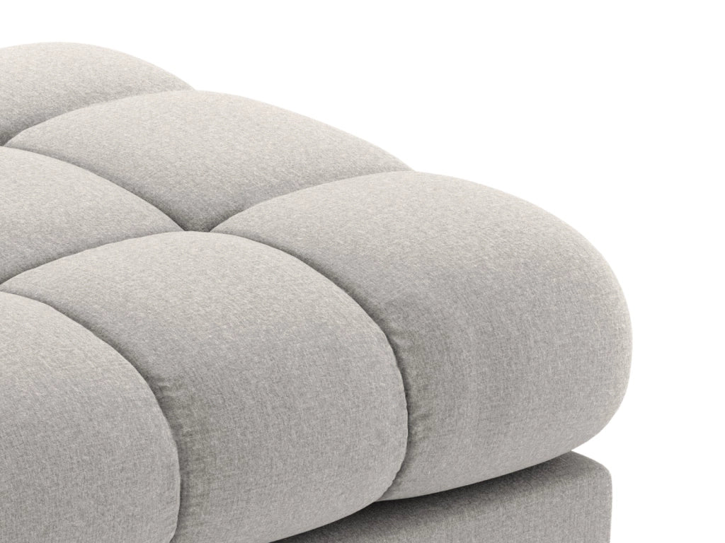 Cosmopolitan Design - Panca "Bali" 2 posti in tessuto strutturato grigio chiaro 