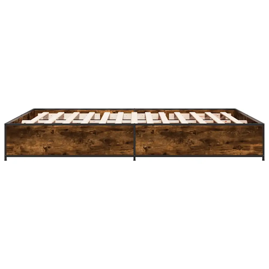 Giroletto-Struttura Letto Rovere Fumo 135x190 cm in Legno Multistrato Metallo 511109