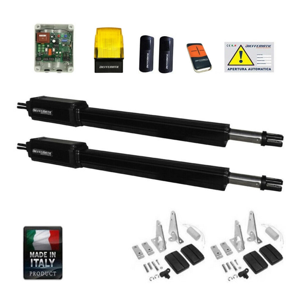 KIT AUTOMAZIONE DIEFFEMATIC VH 500 24V 2 ANTE CANCELLI CANCELLO PROFESSIONALE