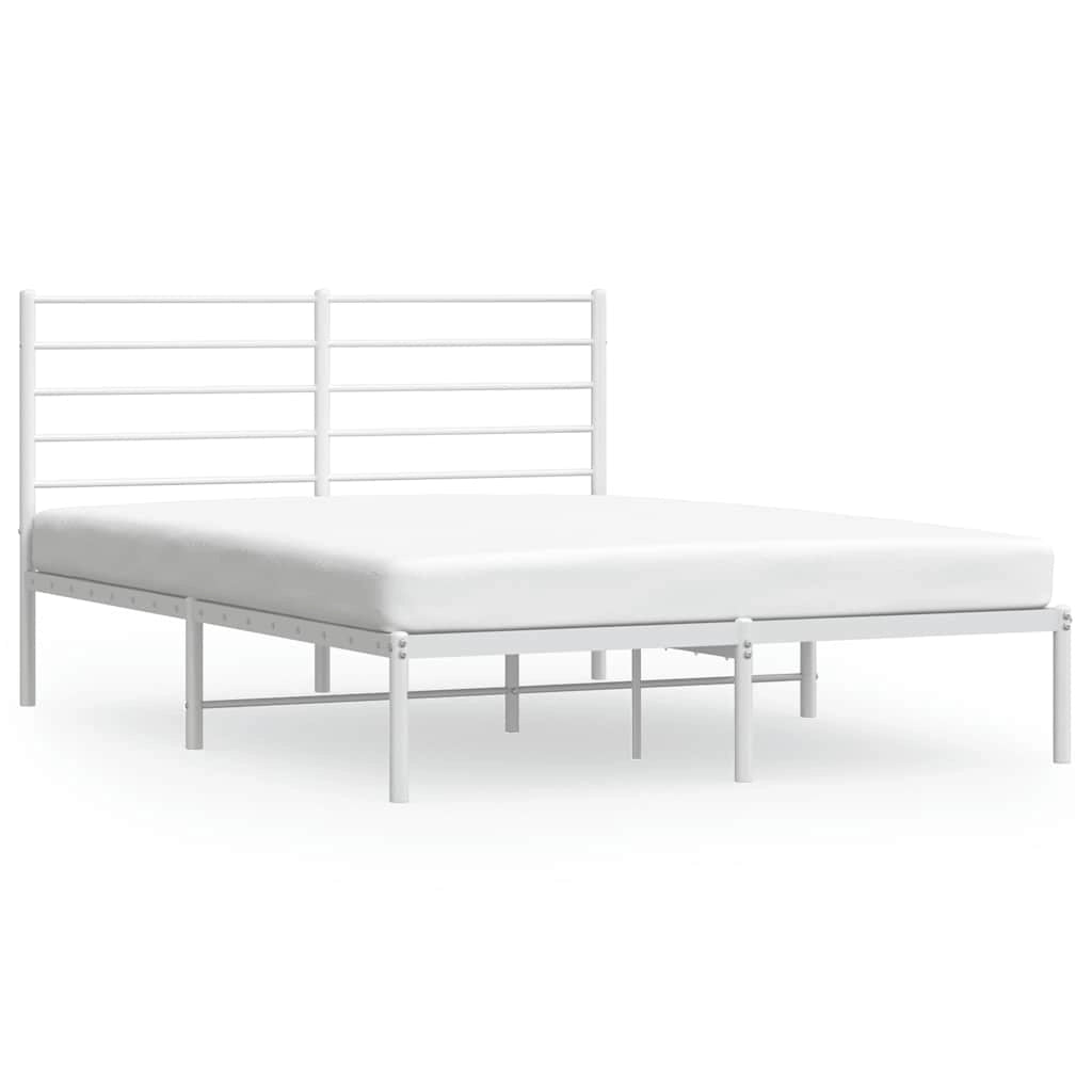 Giroletto con Testiera Metallo Bianco 140x190 cmcod mxl 97345