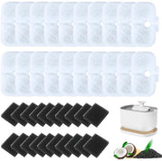 Pacchetto di 20 filtri per fontane per gatti, filtri per fontane per gatti compatibili con fontane per gatti Dockstream, PLWF005, PLWF115, PLWF105, filtri di ricambio per fontane per gatti, 20 filtri e 20 spugne.