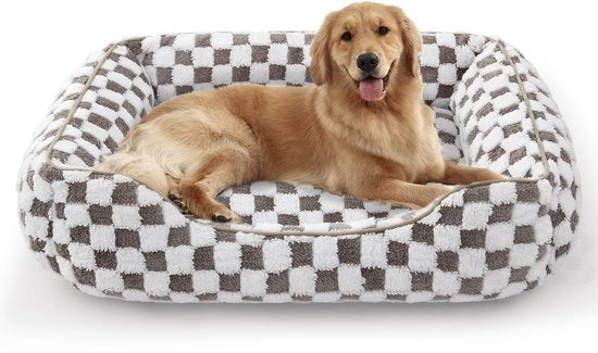 Letto per Cani per Grandi Cani, Letti Antiscivolo per Cani, Cuscini per Cani Lavabili, Cuscini Anti-Ansia per Cani, Adatto per Grandi Labrador Retriever, Pastori Tedeschi, 89×63×23 cm