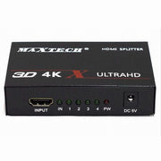 Trade Shop - Splitter Sdoppiatore 4 Porte Hdmi Full Hd 1080p Per Tv Ps3 Xbox 3d 4k Maxtech Dk-104c -
