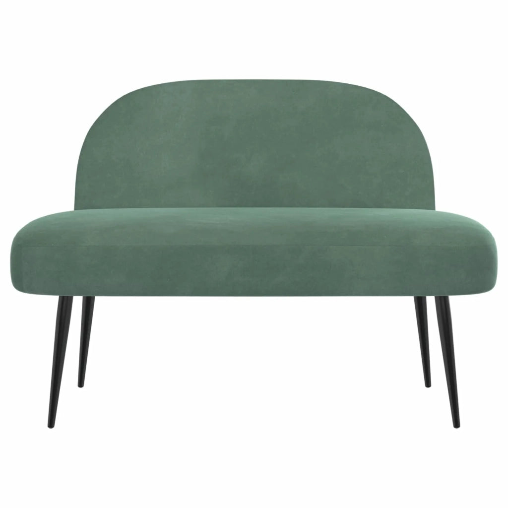 Panchina imbottita con schienale verde mare 110 x 60 x 76 cm