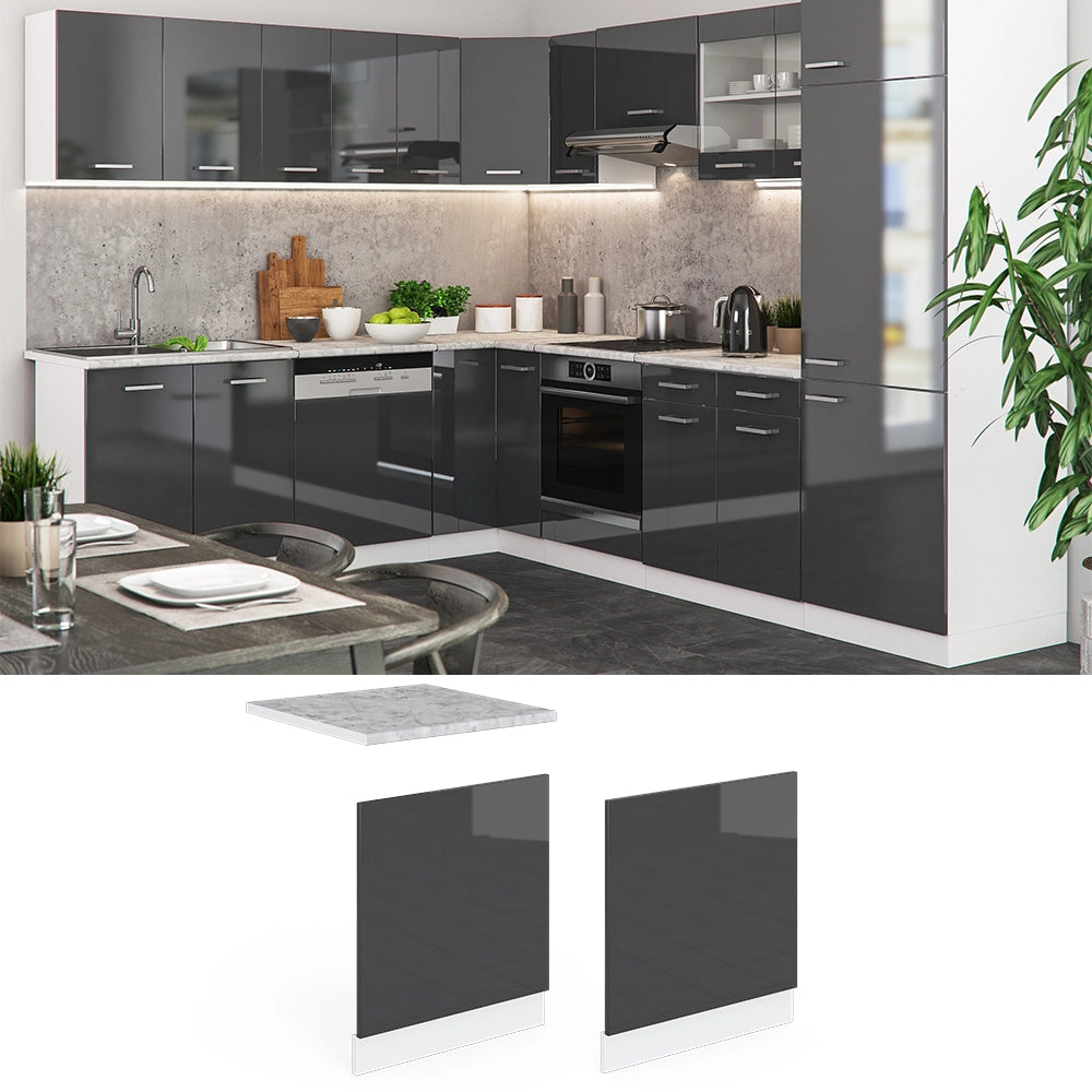 Vicco Pannello frontale Antracite 60 cm , PL Marmo