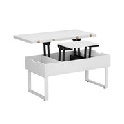 Vicco tavolino soggiorno Bianco 100 x 50 cm con funzione di sollevamento