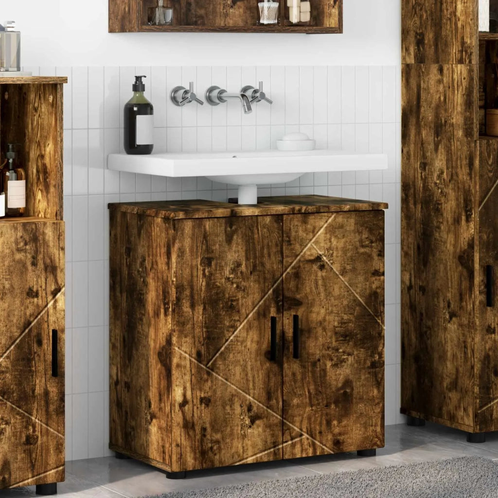 Mobile da Bagno con archiviazione Rovere fumé 61 x 35 x 64 cm 883289