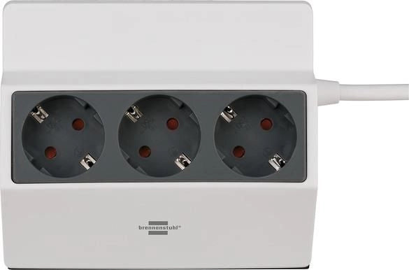 Brennenstuhl 1150070 prolunghe e multiple 3 m 3 presa(e) AC Interno Antracite, Bianco