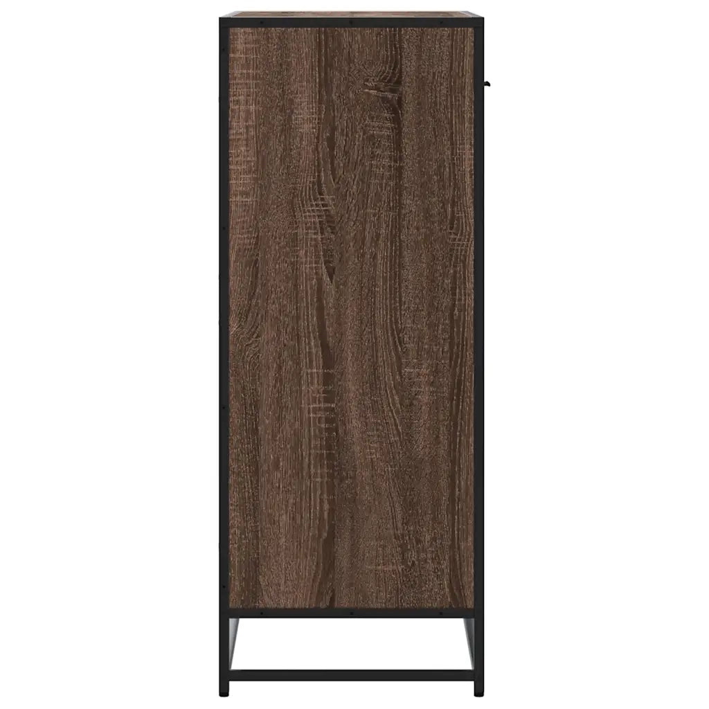 vidaXL Scarpiera Rovere Marrone 75x38x97,5cm Legno Multistrato Metallo