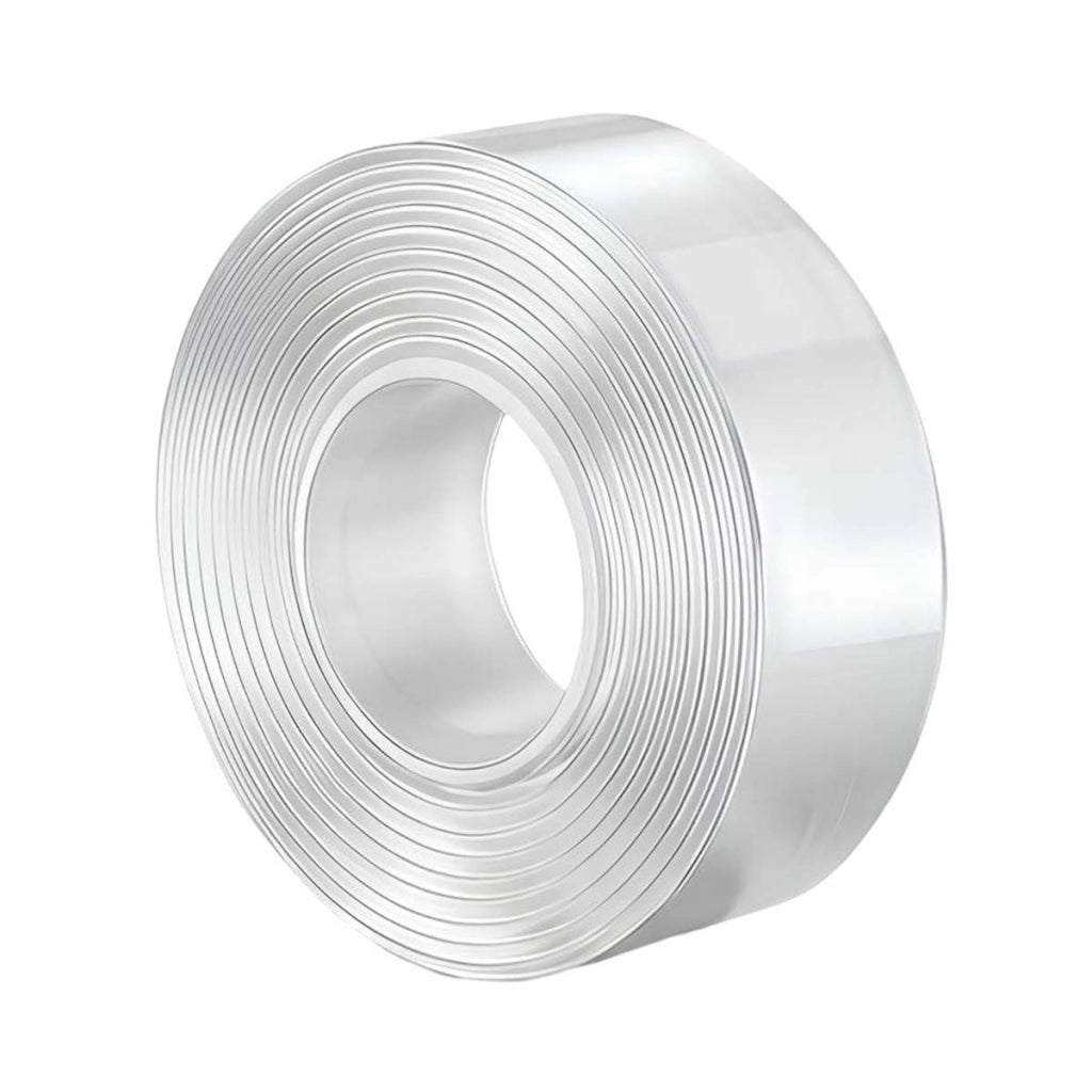Nastro Adesivo Nano Tape Fissaggio Biadesivo 3cm x 2m e senza Perforazione Trasparente Avizar