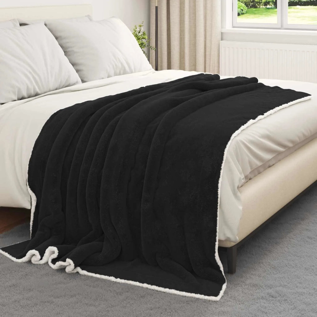 Coperta Nero 150 x 200 cm Panno