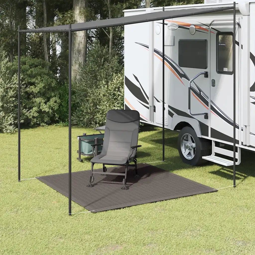Tappetino per Tenda 250x250 cm Antracite in HDPE 310680