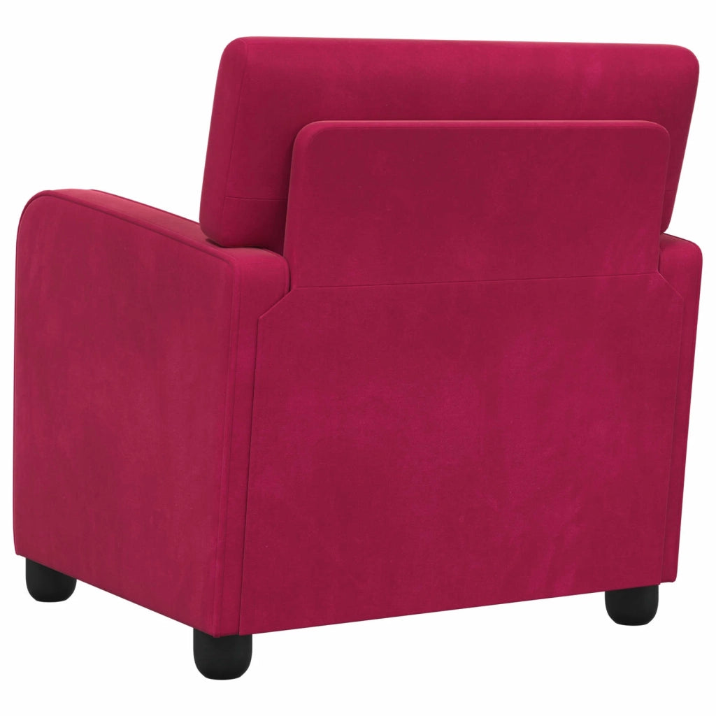 Poltrona Rosso Vino Velluto 42043417
