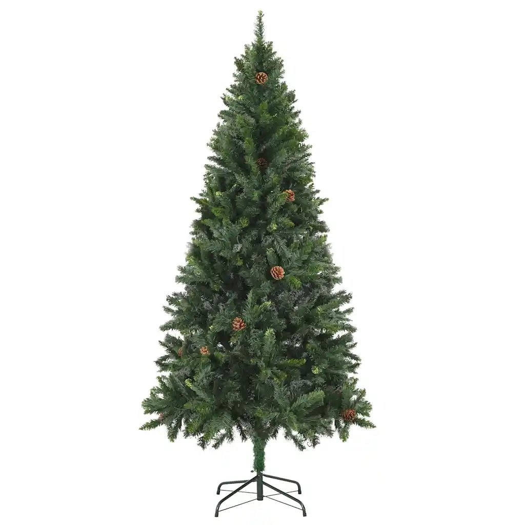 Albero di Natale Preilluminato con Palline e Pigne 180 cm 3077845