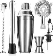 Set di 6 pezzi - Cocktail Mixer Set circa 750 ml - Shaker Cup Filter Mixer Mix Lepel Omkeerd Mixer Set - Set di Mixer in Acciaio Inossidabile