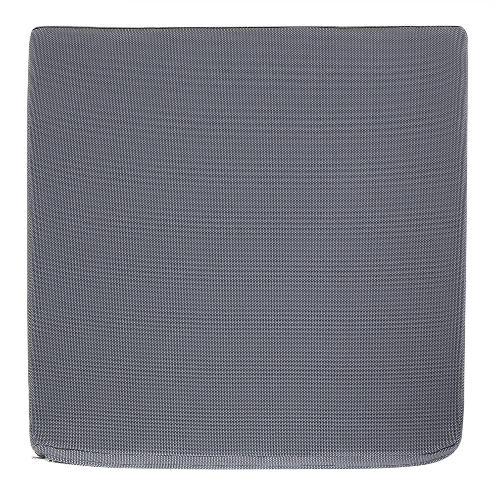 Set di 8 sedie da giardino grigio con base in alluminio bianco cuscini ad asciugatura rapida