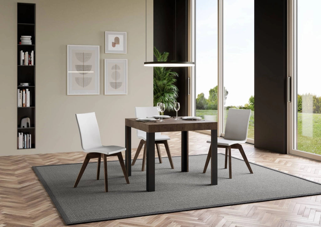 Tavolo Allungabile 90-246x90x77 cm Linea Noce