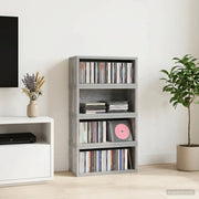 Rack per Stoccaggio CD 4 pz Sonoma grigio 40 x 17 x 17 cm 8012723