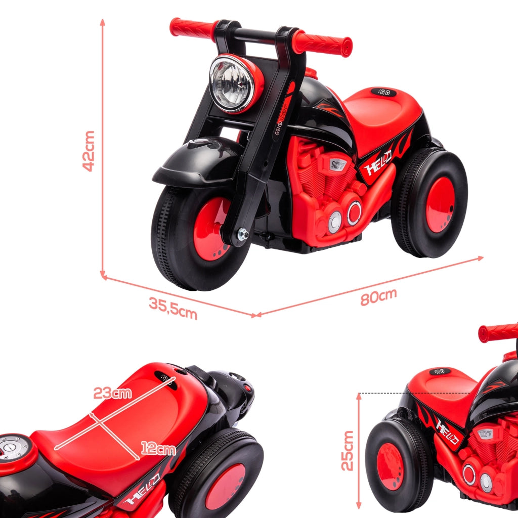 Moto Draisienne per Bambini 2-5 Anni con Musica e Bolle ¨C Zephmum ¨C Nero 80x35.5x42 cm