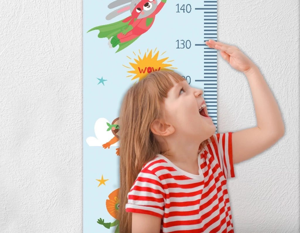 Metro Parete Misura Crescita Bambini in PVC 36x120 Cm Righello Grafico Altezza Muro Bimbi DIS_C